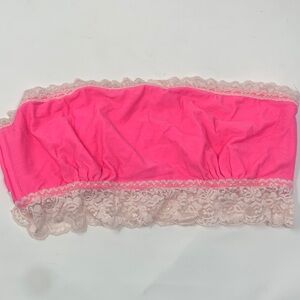 Pink victoria secret lace trim bandeau large